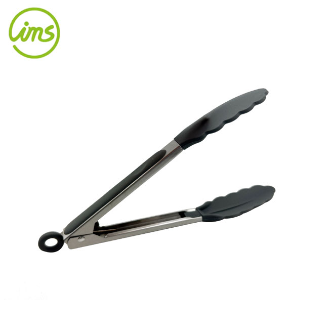 Large Stainless Steel Silicone Tongs